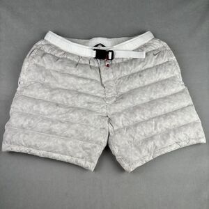Nike Lab x Tom Sachs Mars Yard Down Fill Shorts Mens L White Gray Puffer FIDLOCK